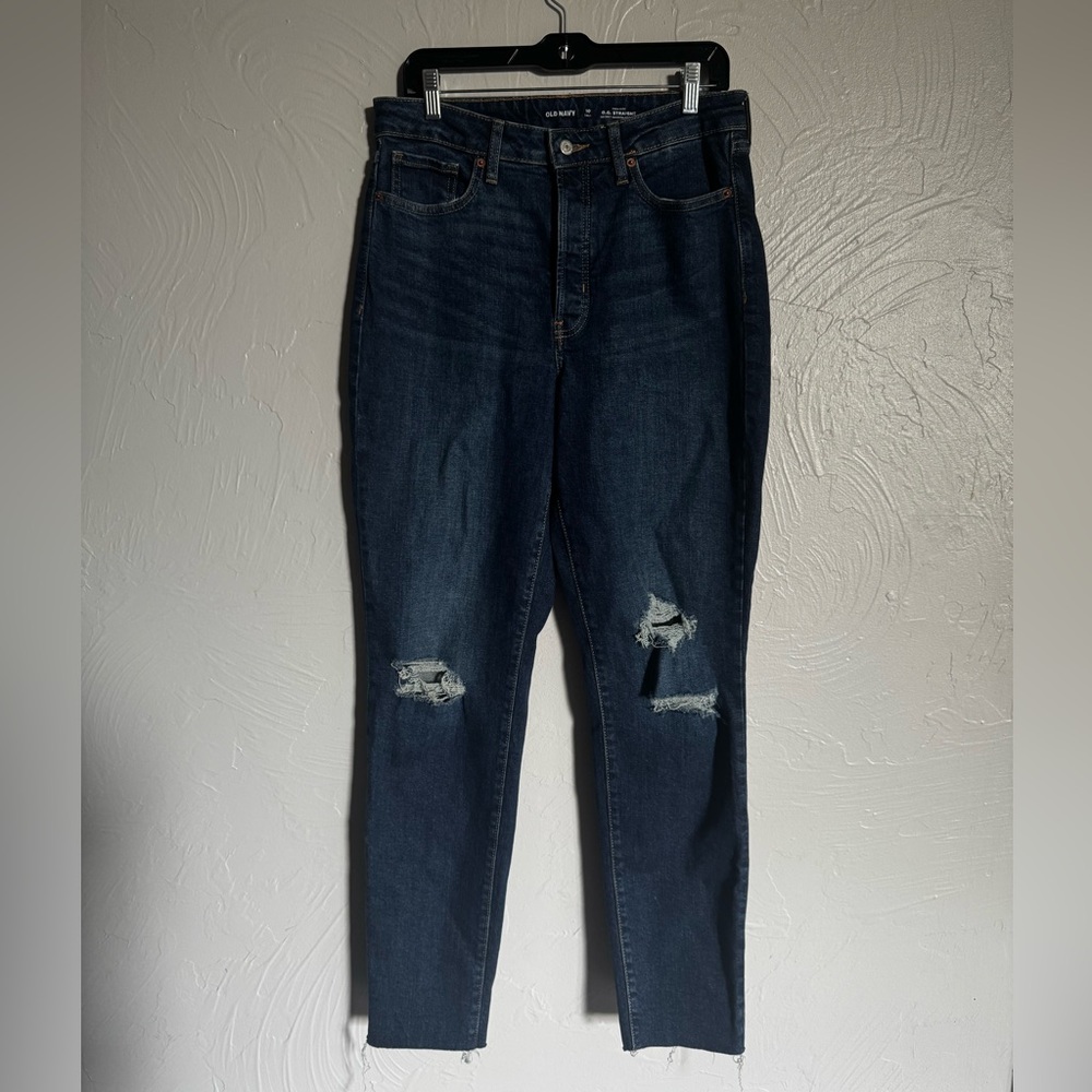 Old Navy High Rise Dark Blue Jeans O.G. Straight